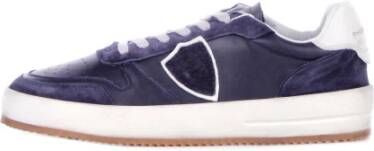 Philippe Model Blauwe Sneakers voor Mannen Blue Heren