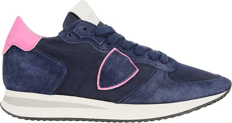 Philippe Model Blauwe Sneakers voor Vrouwen Aw24 Blue Dames