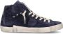 Philippe Model Italiaanse Sneakers met Logo Applicatie Blue Heren - Thumbnail 2