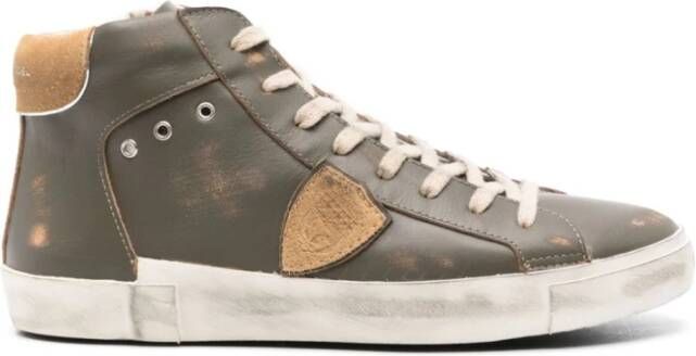 Philippe Model Bruine Kalf Sneaker Gray Heren