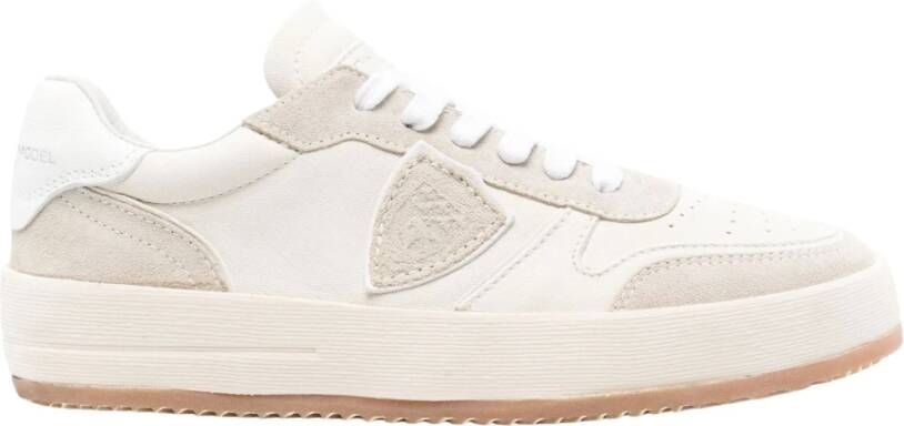 Philippe Model Bruine Sneakers met Beige Accents Brown Dames