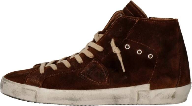 Philippe Model Casual Leren Sneakers Brown Heren