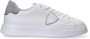 Philippe Model Eenvoudige Temple Sneakers met Vetersluiting White Heren - Thumbnail 12