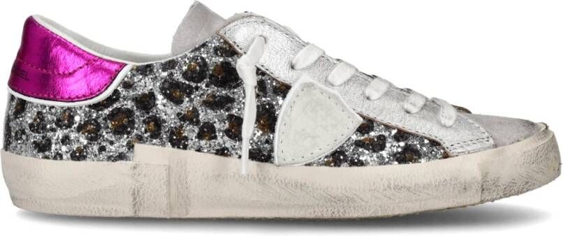 Philippe Model Sneakers met dierenprint en veters Gray Dames