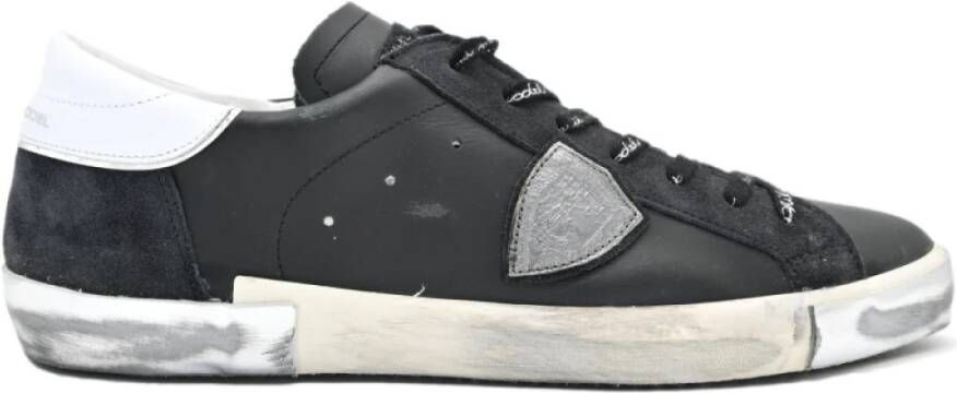 Philippe Model Foxy Gelamineerde Lage Sneakers Black Heren