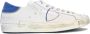 Philippe Model Geborduurde Lage Top Sneakers Wit Blauw White Heren - Thumbnail 1