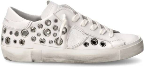 Philippe Model Geperforeerde leren sneakers voor vrouwen White Dames