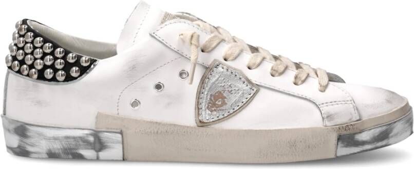 Philippe Model Gestudde Tennissneakers Wit Zwart White Heren