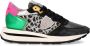 Philippe Model Glamoureuze Tropez Haute Sneakers Zwart Groen Multicolor Dames - Thumbnail 4