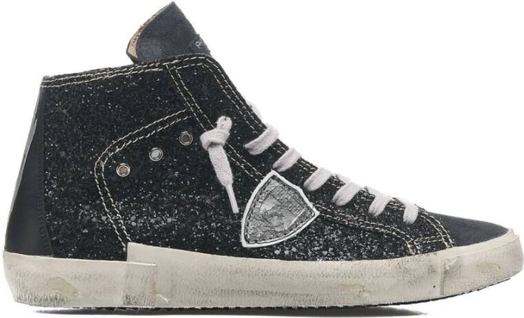 Philippe Model Glitter High Top Sneaker Prsx High Blue Dames