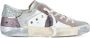 Philippe Model Glitter Leren en Stoffen Sneakers Gray Dames - Thumbnail 1