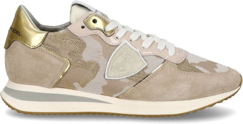 Philippe Model Gouden Zonsondergang Jacquard Sneakers Multicolor