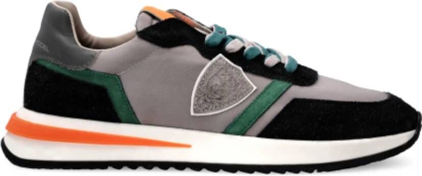 Philippe Model Grijze Oranje Sneakers Tropez 2.1 Stijl Multicolor Heren