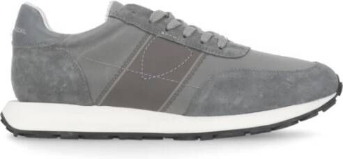 Philippe Model Grijze Sneakers met Logo-details Gray Heren