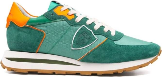 Philippe Model Groen Oranje Sneaker Stijlvol Ontwerp Green Heren