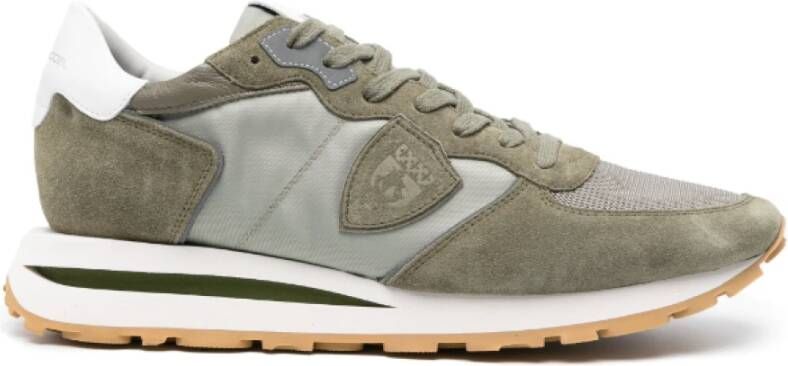 Philippe Model Groene lage top sneakers Mondial stijl Multicolor Heren