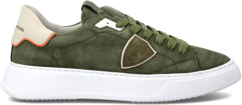 Philippe Model Legergroene Temple Low Herenschoenen Green Heren