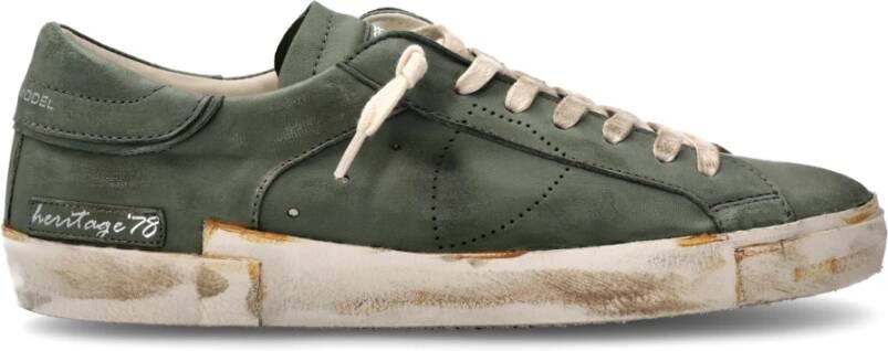 Philippe Model Groene Tennis Sneakers Heritage '78 Evolutie Green Heren