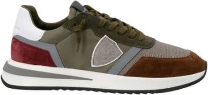 Philippe Model Heren Sneakers Paris Tylu W017 Groen Bruin Groen Heren