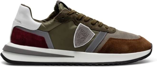 Philippe Model Heren Sneakers Paris Tylu W017 Groen Bruin Groen Heren