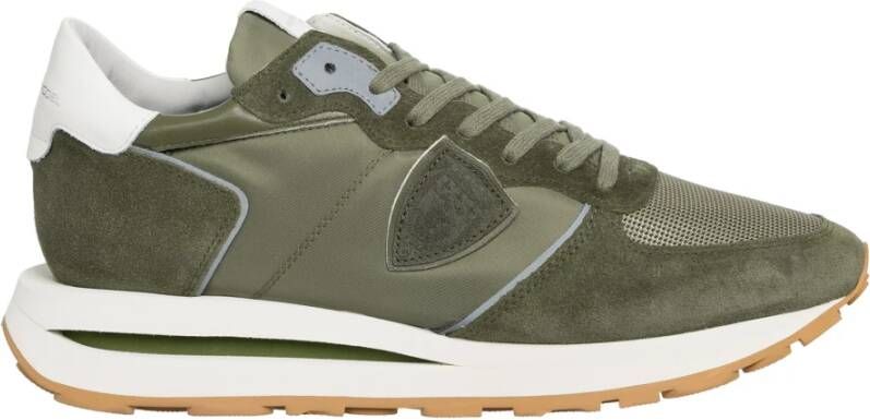 Philippe Model Hoge Top Sneakers Effen Sluiting Green Heren