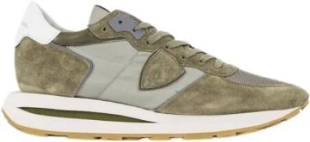 Philippe Model Khaki Groene Suède Sneakers Green Heren