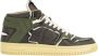 Philippe Model Khaki leren mid-top sneakers Green Heren - Thumbnail 1