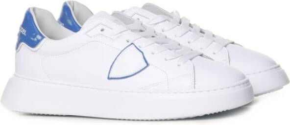 Philippe Model Witte Blauwe Temple Sneakers Ode Frankrijk Multicolor Heren