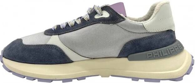 Philippe Model Lage Antibes Sneakers van Leer en Nylon Multicolor Heren