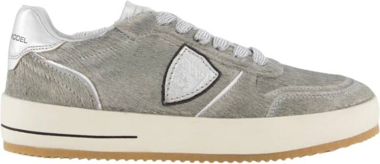 Philippe Model Lage Dames Sneakers Stijlvol Comfortabel Gray Dames