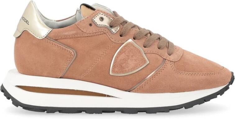 Philippe Model Lage Dames Sneakers Tropez Haute Brown Dames