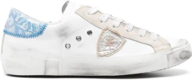 Philippe Model Lage Damesneakers in Chantilly Leer Multicolor Dames