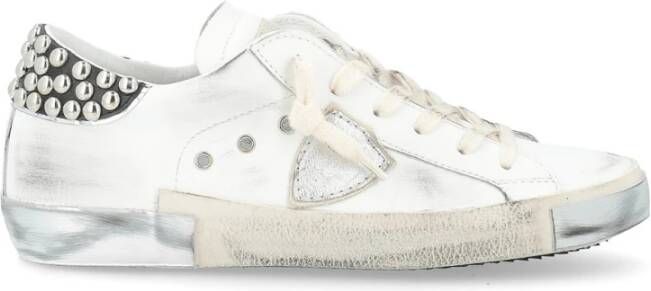 Philippe Model Lage Damesneakers Zilver White Dames