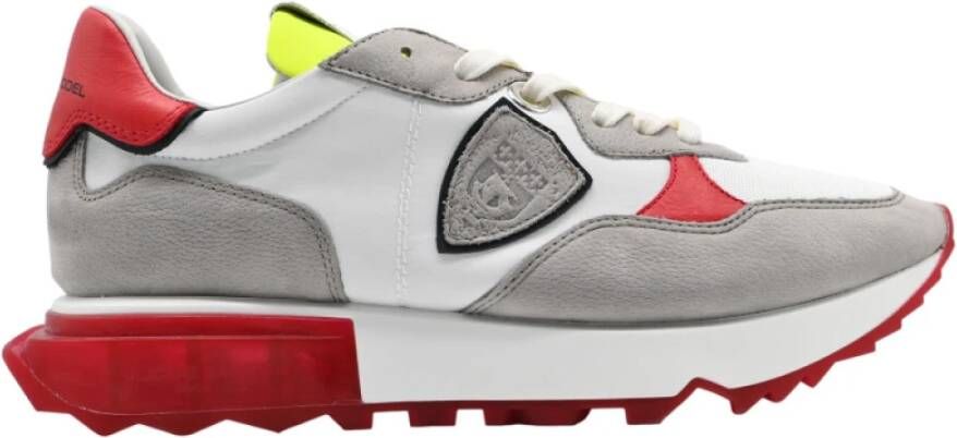 Philippe Model Lage Man Mondial Sneakers Wit Grijs Multicolor Heren