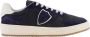 Philippe Model Blauw Navy Leren Sneakers met Witte Spoiler Blue Heren - Thumbnail 1