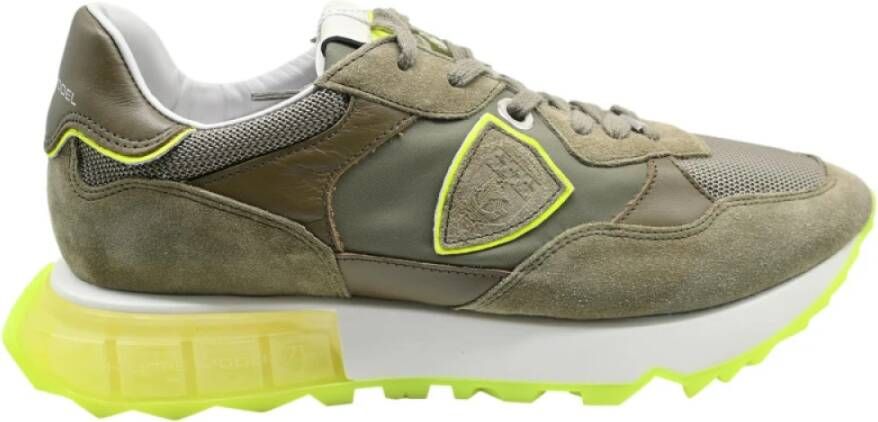 Philippe Model Lage Neon Militaire Sneakers Multicolor Heren