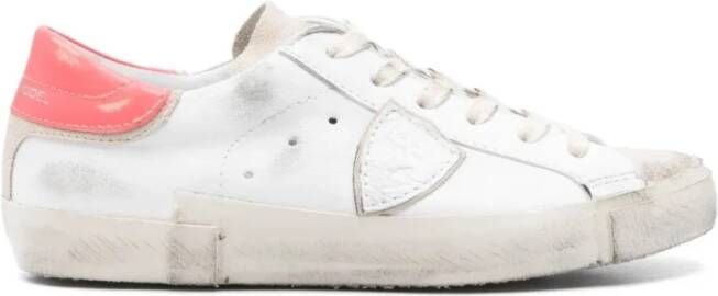 Philippe Model Lage Sneakers Bianco Corallo White Dames