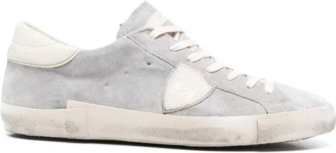 Philippe Model Lage Sneakers in Grijs Beige Gray Heren