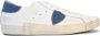 Philippe Model Lage Sneakers in Wit en Blauw White Heren - Thumbnail 1