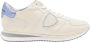 Philippe Model Lage Sneakers in Wit en Paars Beige Heren - Thumbnail 1