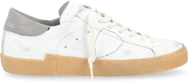 Philippe Model Lage Sneakers in Wit White Heren