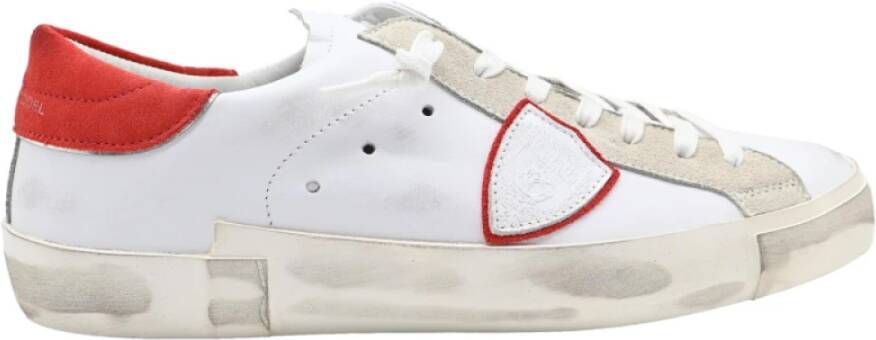 Philippe Model Lage Sneakers Mixage Pop Wit Rood White Heren