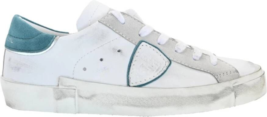 Philippe Model Lage Sneakers Wit Zilver Mix White Dames