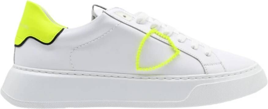 Philippe Model Lage Tempel Sneakers Broderie Pop White Heren