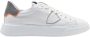 Philippe Model Lage Tempel Sneakers in Wit Zilver White Heren - Thumbnail 1