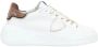 Philippe Model Witte Leren Sneaker met Vintage Velvet Detail White Dames - Thumbnail 1