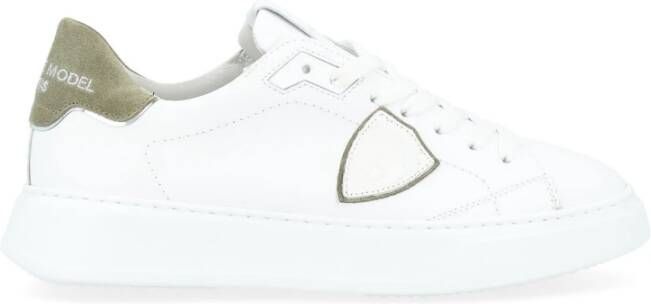 Philippe Model Lage Temple Sneakers voor Mannen White Heren