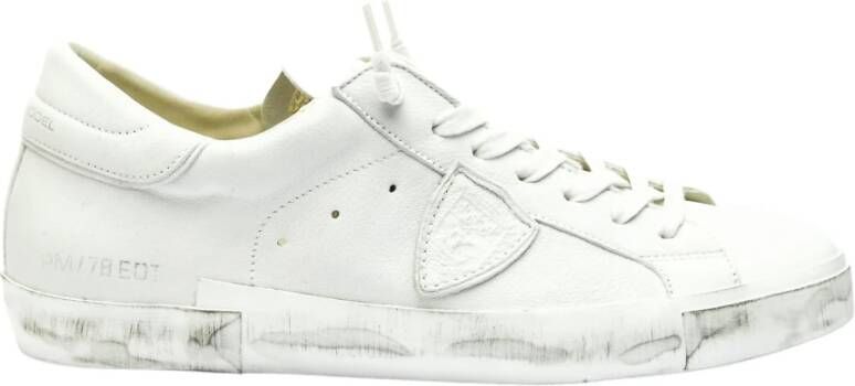 Philippe Model men's shoes leather trainers sneakers prsx Wit Heren