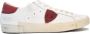 Philippe Model Lage Top Sneakers in Wit Rood White Heren - Thumbnail 1