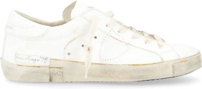 Philippe Model Lage Top Sneakers in Zwart White Heren